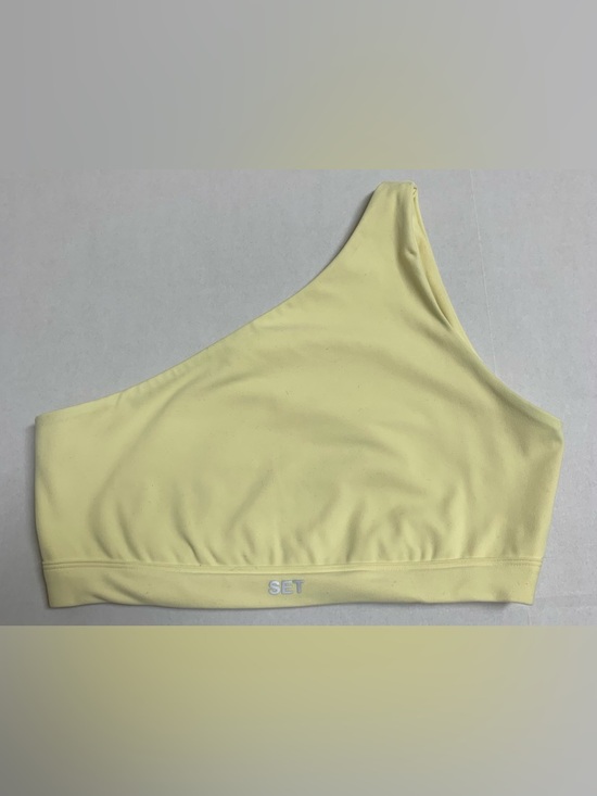 SET Active Other - SET Active Luxform Butter Yellow One-Shoulder Athletic Sports Bra Size L
